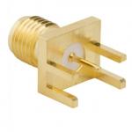 RF Connector SMA PCB End Launch Jack 50 Ohm (Jack, Female) L14.3mm